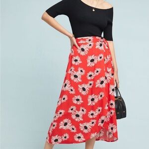 Anthropologie Colloquial Wrap Skirt size M